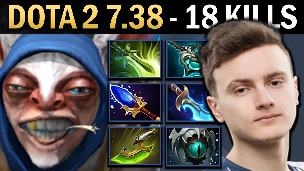 Meepo Gameplay Miracle with 18 Kills and Butterfly - Dota 7.38