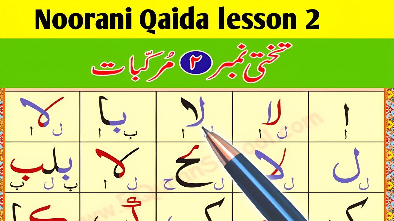 Noorani Qaida Lesson 2 | Huroof-e-Murakkabat | Learn The Quran E asily with Tajweed