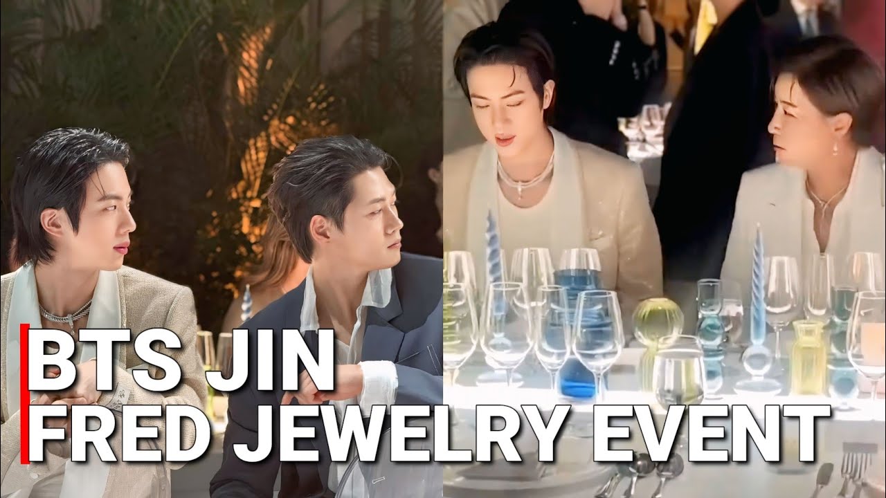 BTS Jin At Fred Jewelry event & Celebrities Reaction to Jin FULL VIDEO | Jin 진 For Fred Jewelry 2025