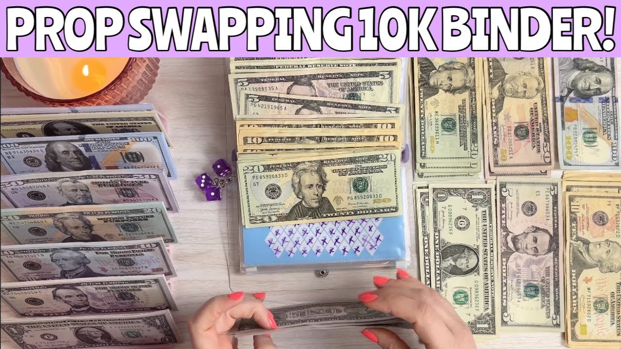 PROP MONEY SWAPPING ALL OF MY SAVED CASH!  | 10K Savings Challenge Binder!