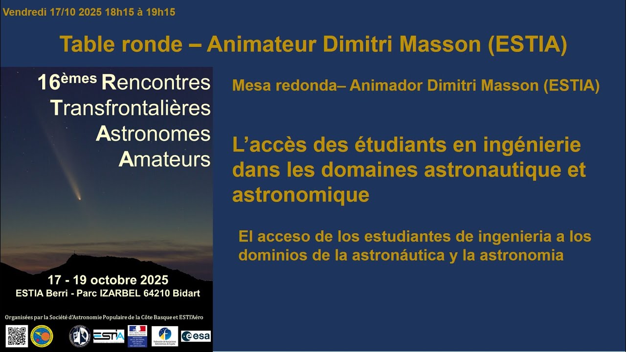 Table ronde F :  L’accès des étudiants en ingénierie dans les domaines astronautique et astronomique