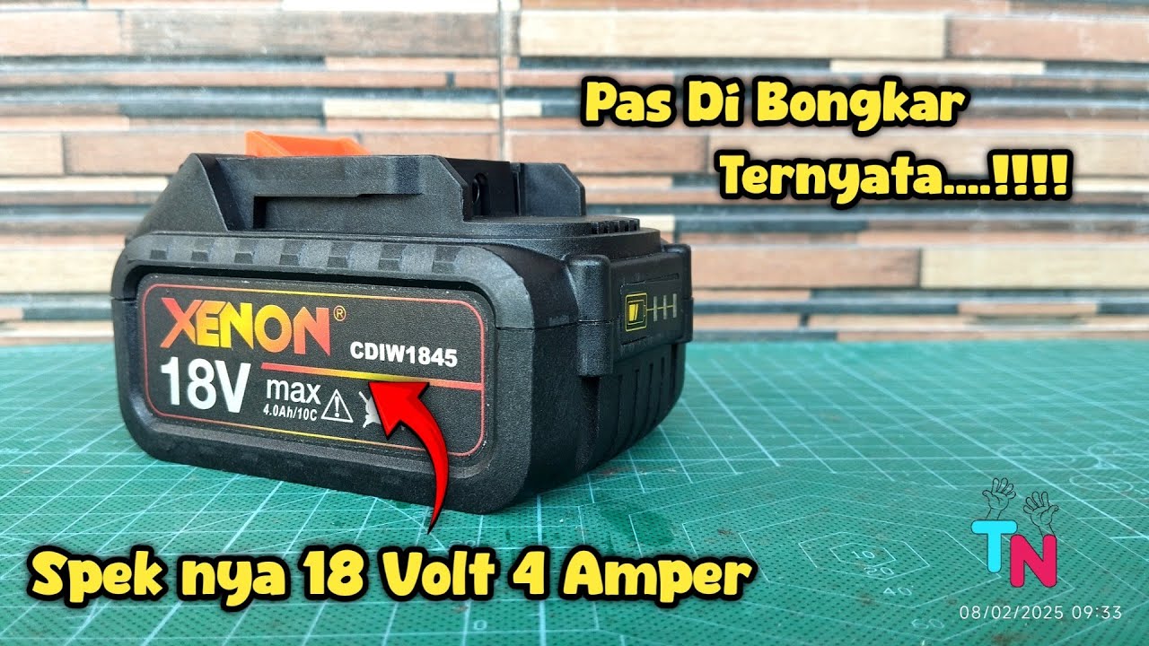 Bongkar baterai bor impact wrench xenon CDIW1845