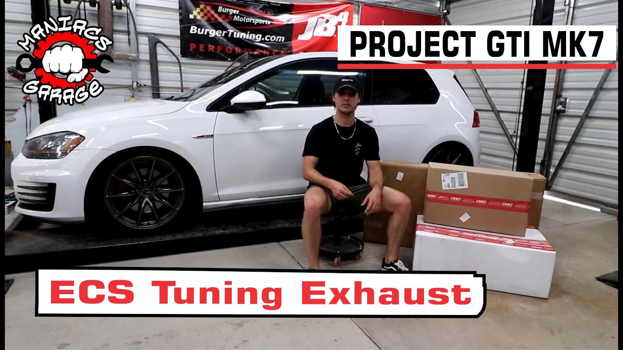 PROJECT GTI  MK7 Part 1 -  ECS Tuning Exhaust Install on VW GTI