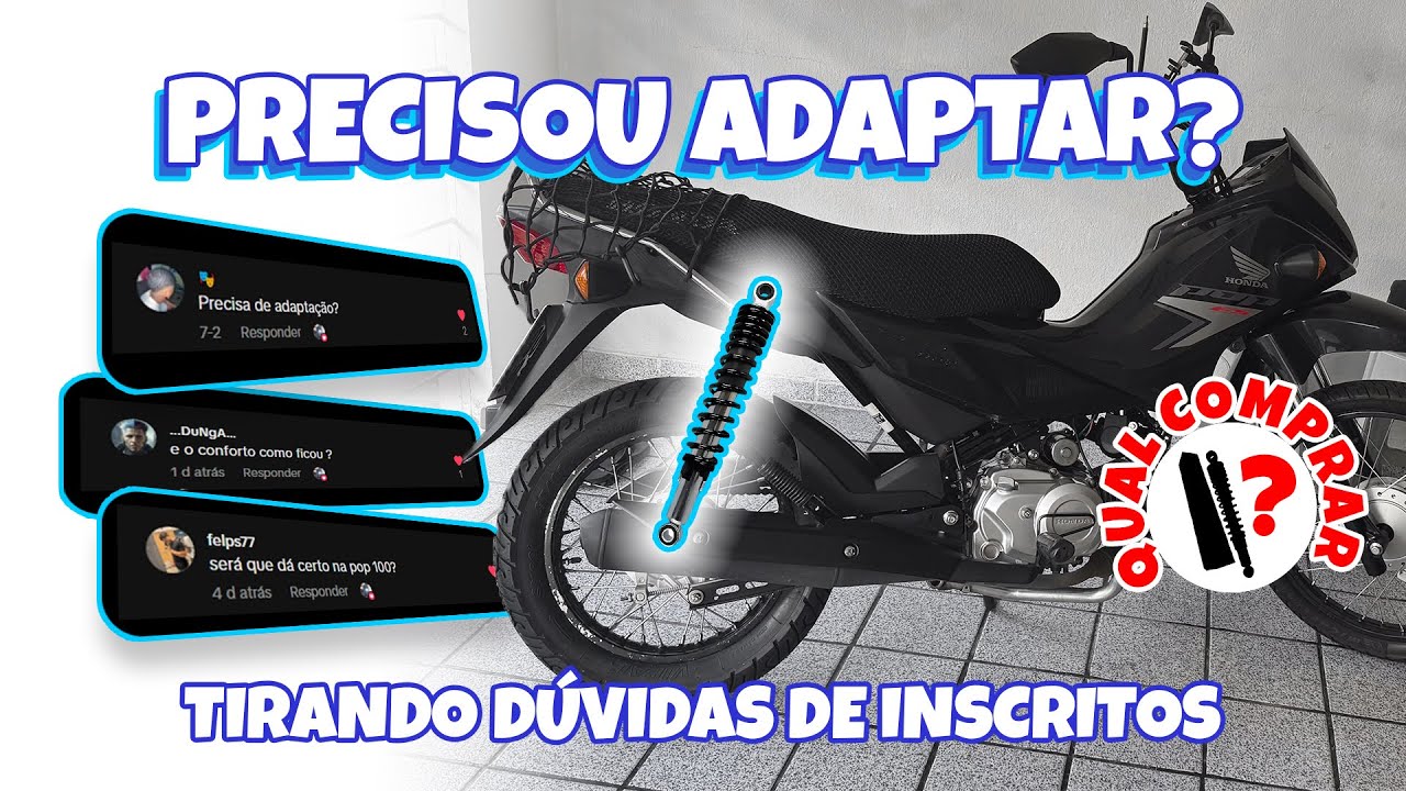 Coloquei o AMORTECEDOR DE 150 na Pop 110i e todos queriam saber disso!