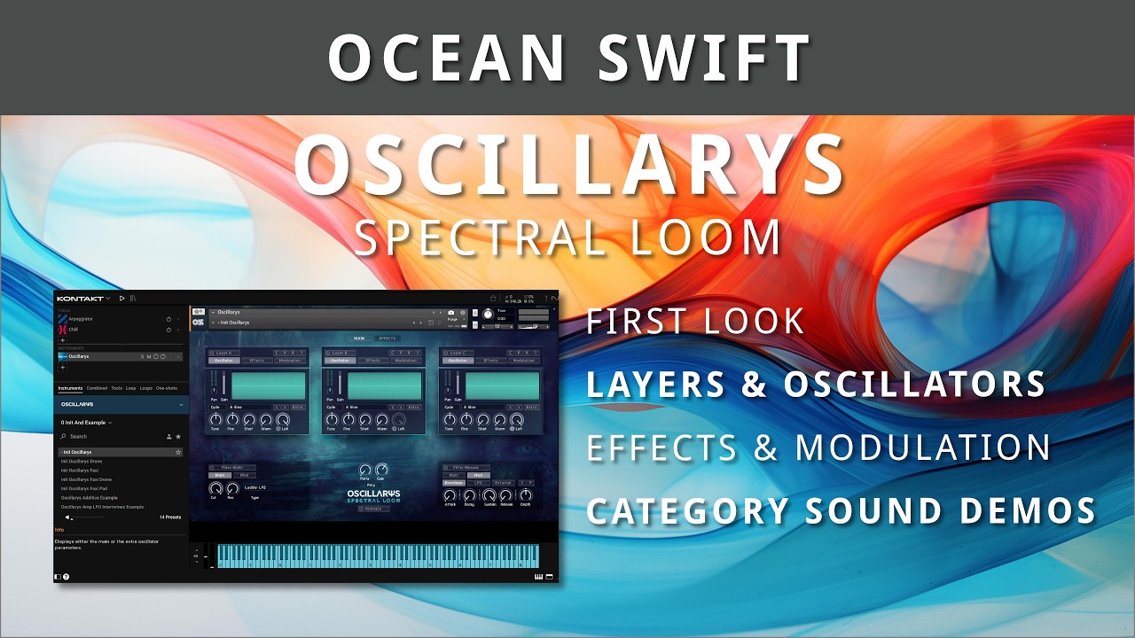 Ocean Swift - OSCILLARYS Spectral Synth | First Look at this amazing VST & Category Sound Demos.