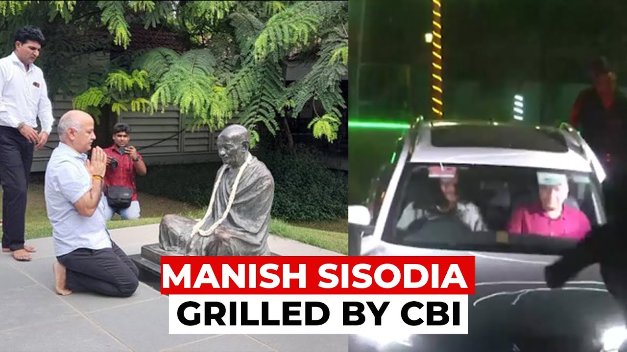 Delhi: Deputy CM Manish Sisodia grilled by CBI, AAP supporters protest outside office