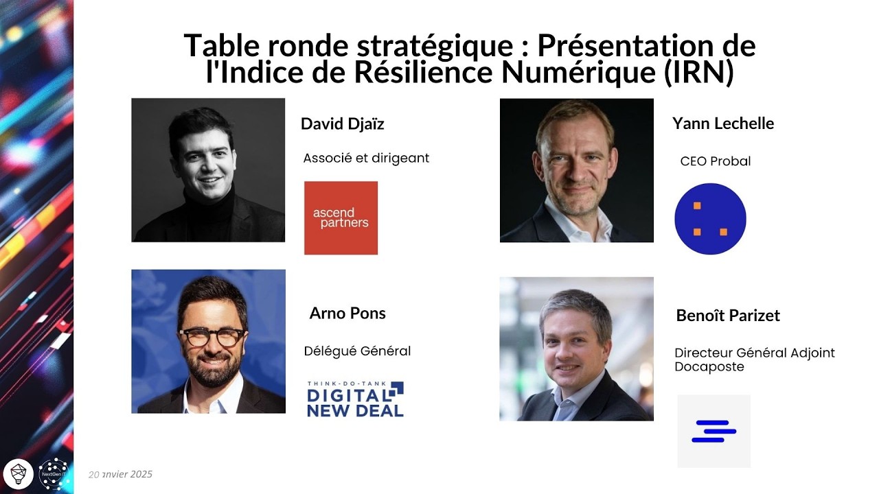 Table ronde stratégique : Présentation de l'Indice de Résilience Numérique (IRN)