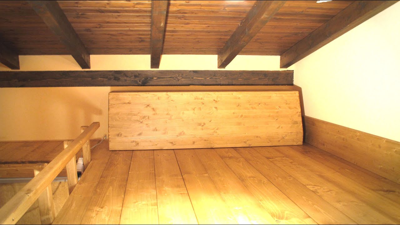 Spazio2 - Letto a soppalco in legno