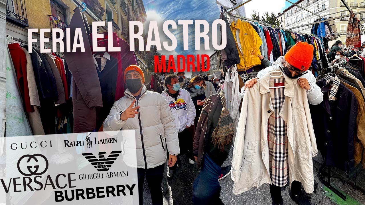 En este LUGAR encontras ROPA de MARCA muy BARATA | Feria El Rastro, Madrid
