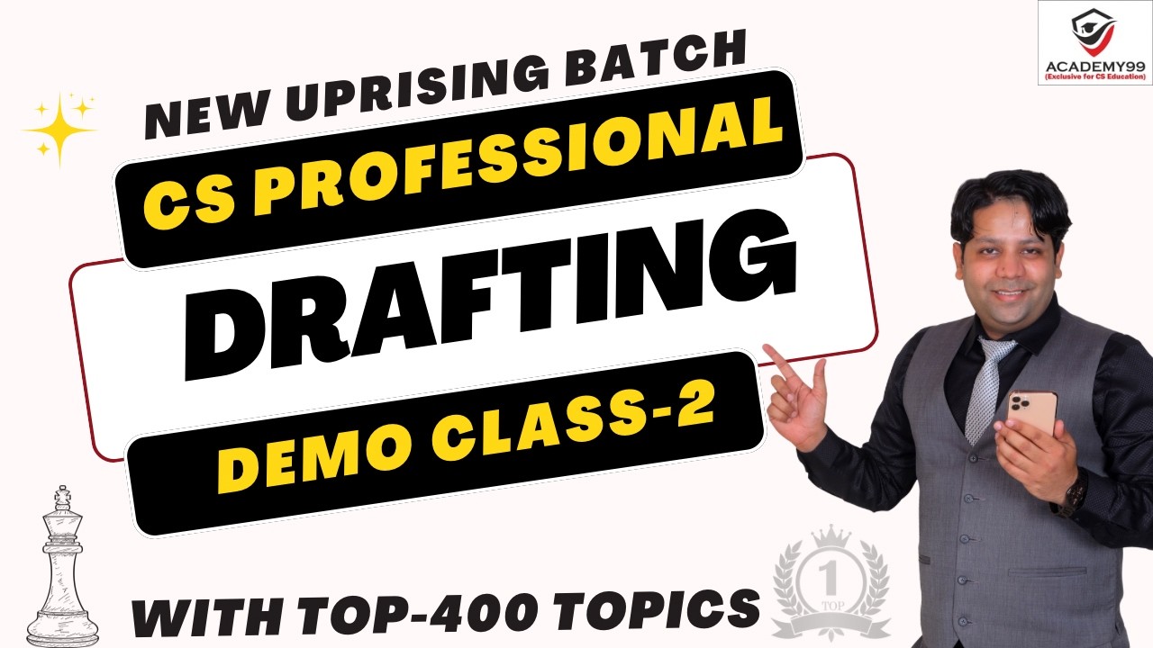 DRAFTING DEMO LECTURE-2 | CS PROFESSIONAL | DRAFTING CS PROFESSIONAL | CS PROFESSIONAL DRAFTING