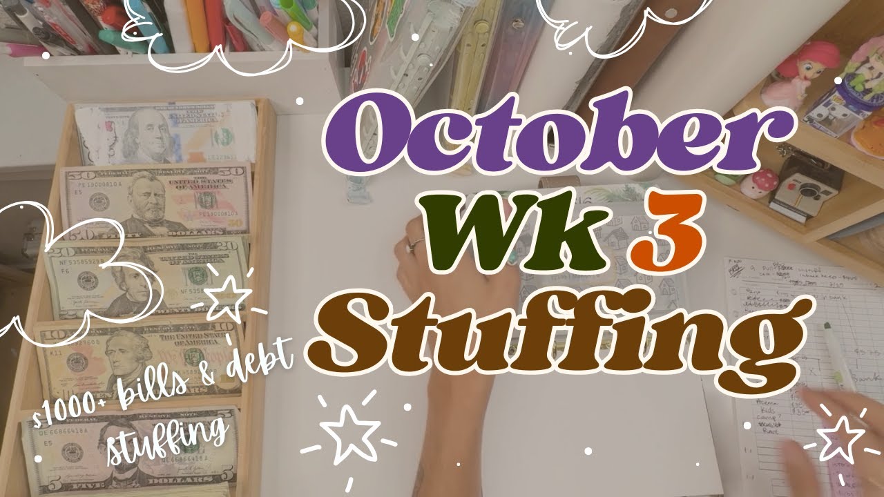 October Week 3 Stuffing | $1000+ Bills & Debt Stuffing | New Mini Challenges | TorsCash Corner