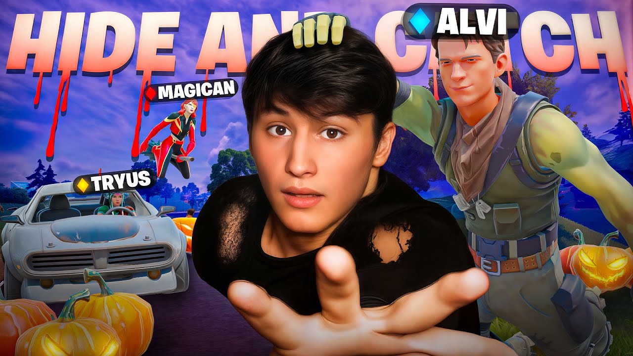 4 CREATOR IN FORTNITE HIDE AND CATCH! (HALLOWEEN EDITION)