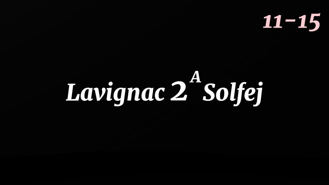 Lavignac 2A (11-15) 70 BPM