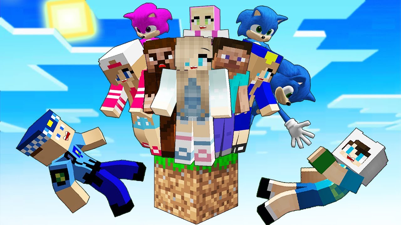 HERKES TEK BLOK ÜSTÜNDE 😱 - Minecraft