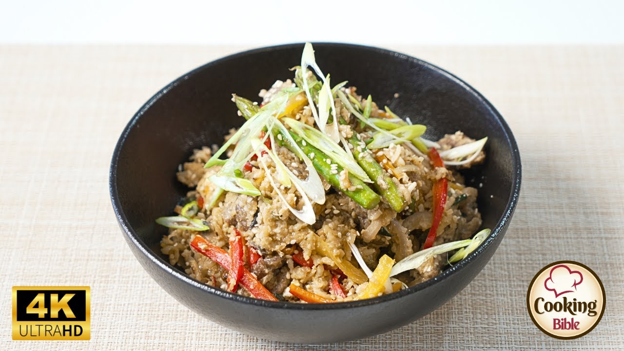 Crispy Beef Strips and Colourful Veggies Fried Rice 🔥 Easiest Recipe ... 4K