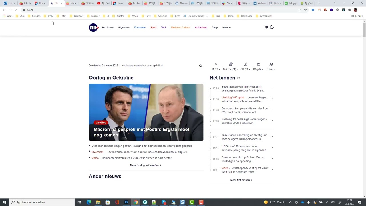 Link aan een button koppelen in Vanjaro