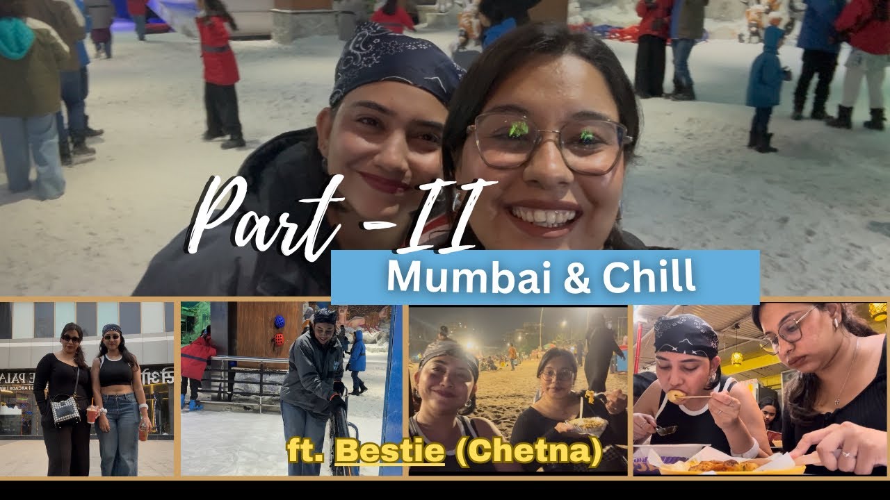 Ice skating ➝ beach breeze ➝ momos feast. Girls Day out in Mumbai 🩷