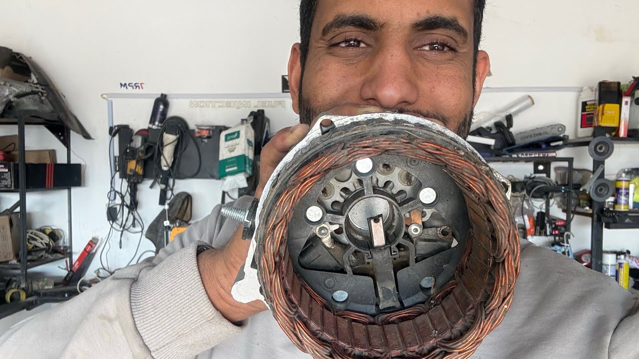 طريقة تغير فحمات دينمو للسيارة  مقطع كامل 