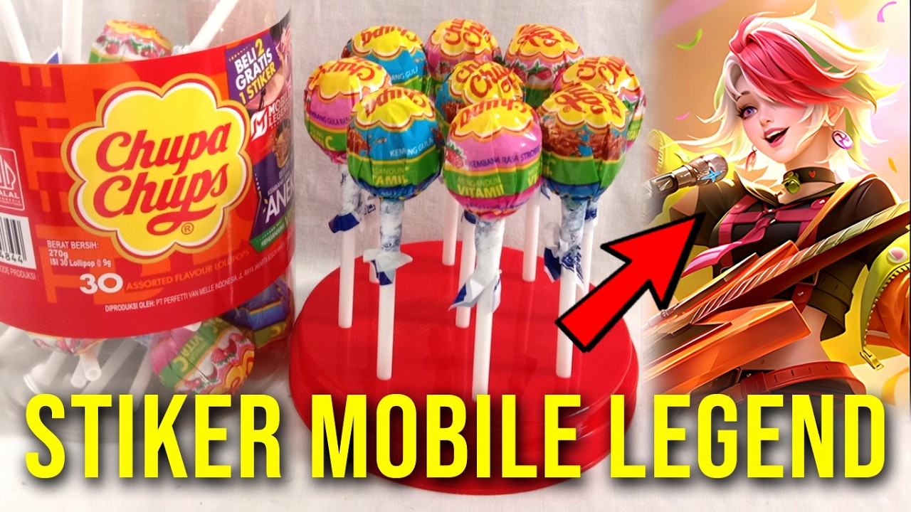 PERMEN CHUPA CHUPS BERHADIAH STICKER MOBILE LEGENDS UNBOXING 