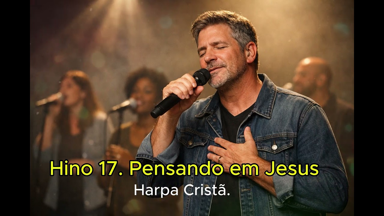Hino 17.  Pensando em Jesus.  Harpa Cristã