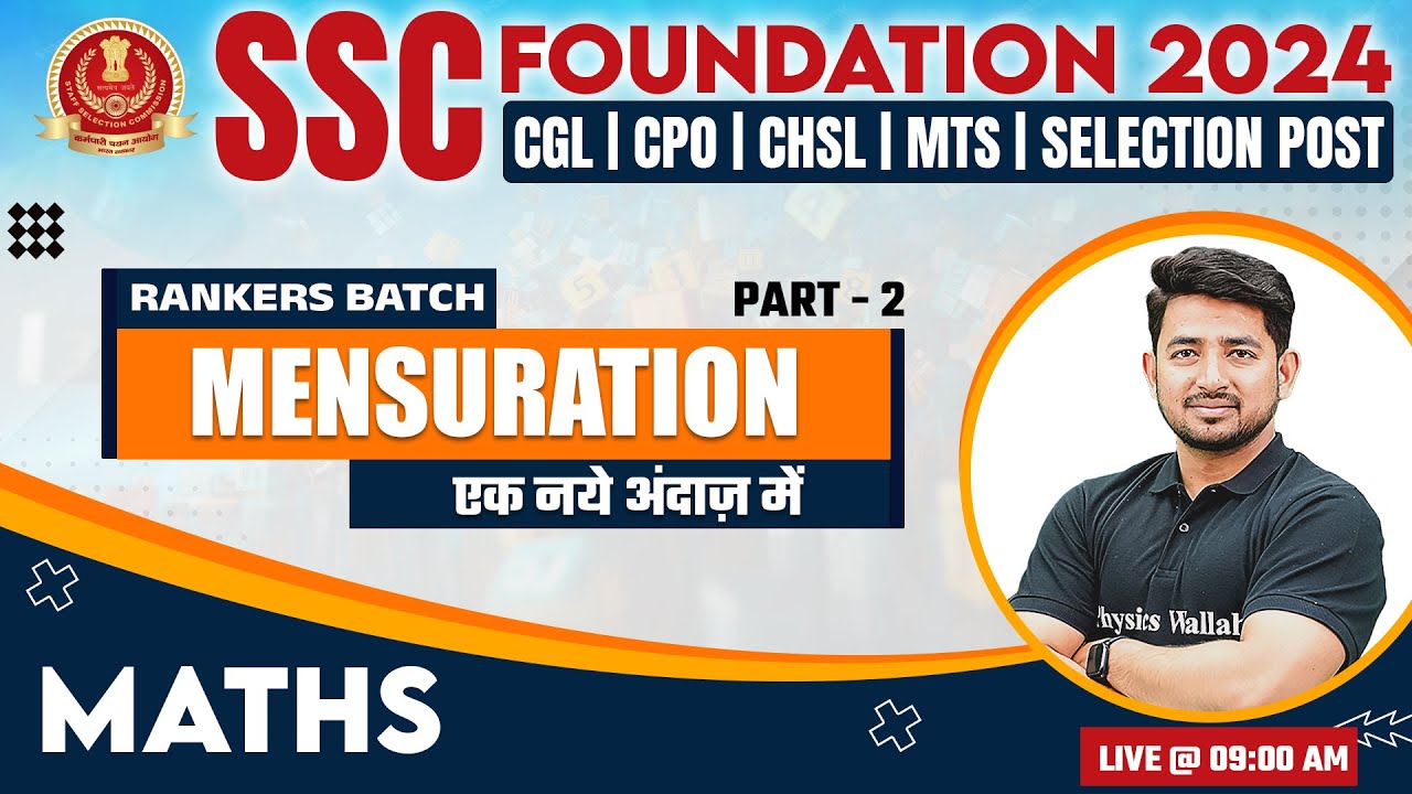 SSC Foundation Batch 2024 | SSC Maths | Mensuration #2 | SSC Exam | Maths By Ravinder Sir