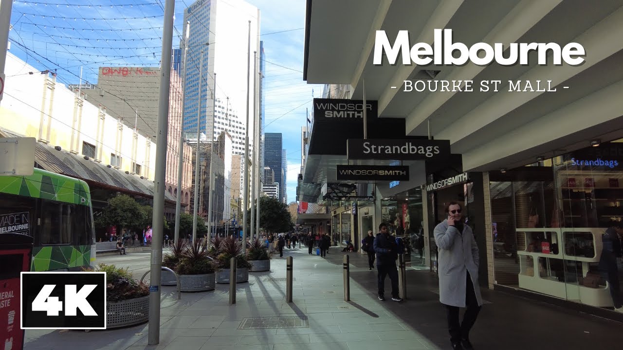 Exploring Bourke Street Mall, Melbourne || [4K] Ambient Walk