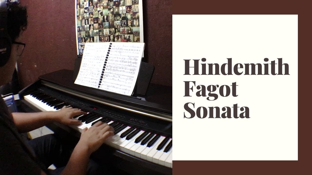 Hindemith Bassoon - Fagot Sonata / Piano accompaniment / II. Langsam - Marsch - Pastorale
