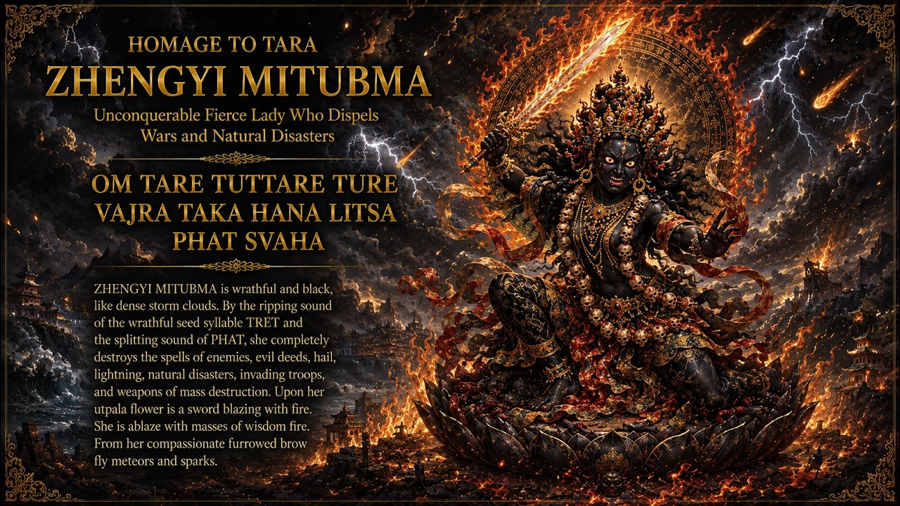 Wrathful Black Tara Mantra ⚡ | Zhengyi Mitubma – Destroy Negative Energy & Obstacles