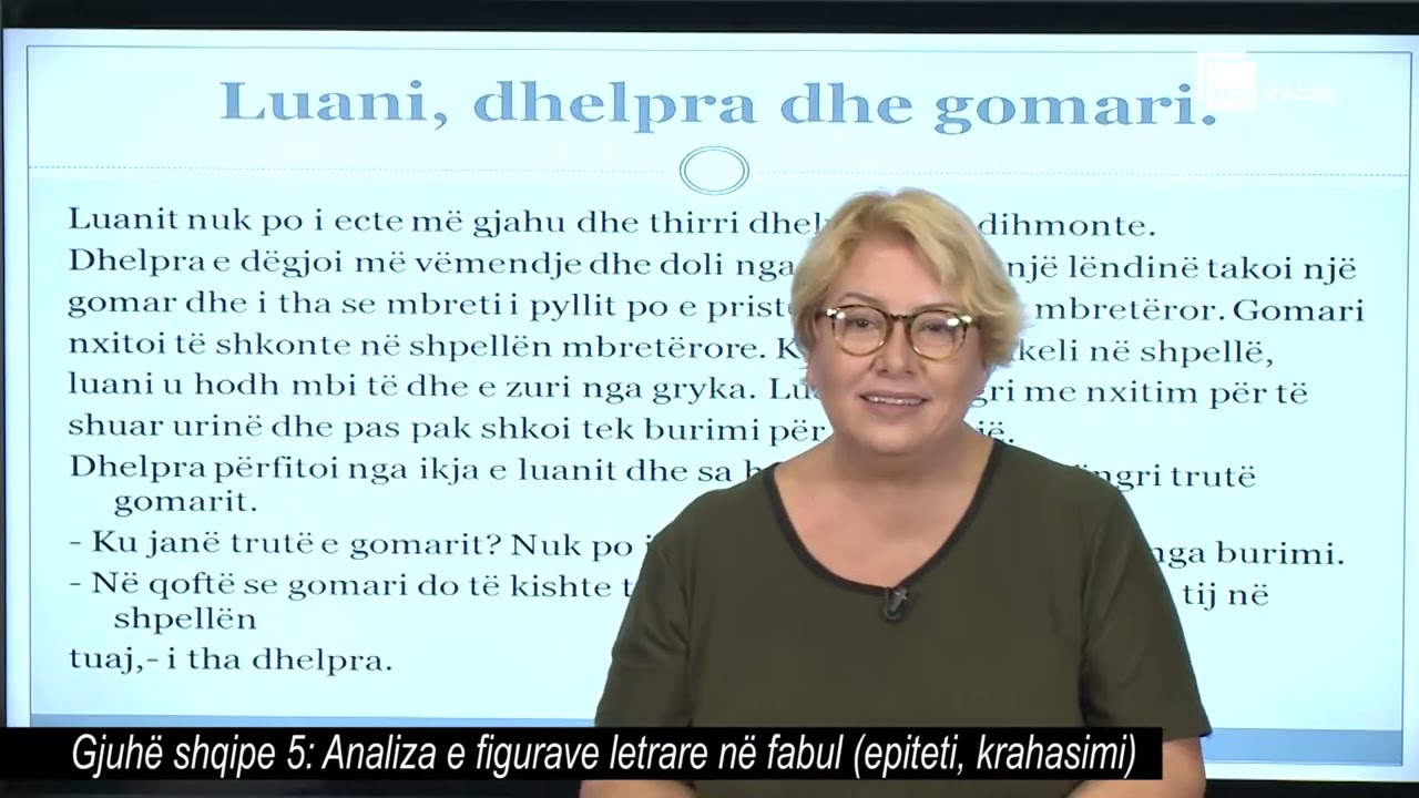 Analiza e figurave letrare në fabul (epiteti, krahasimi) | Gjuhë shqipe 5