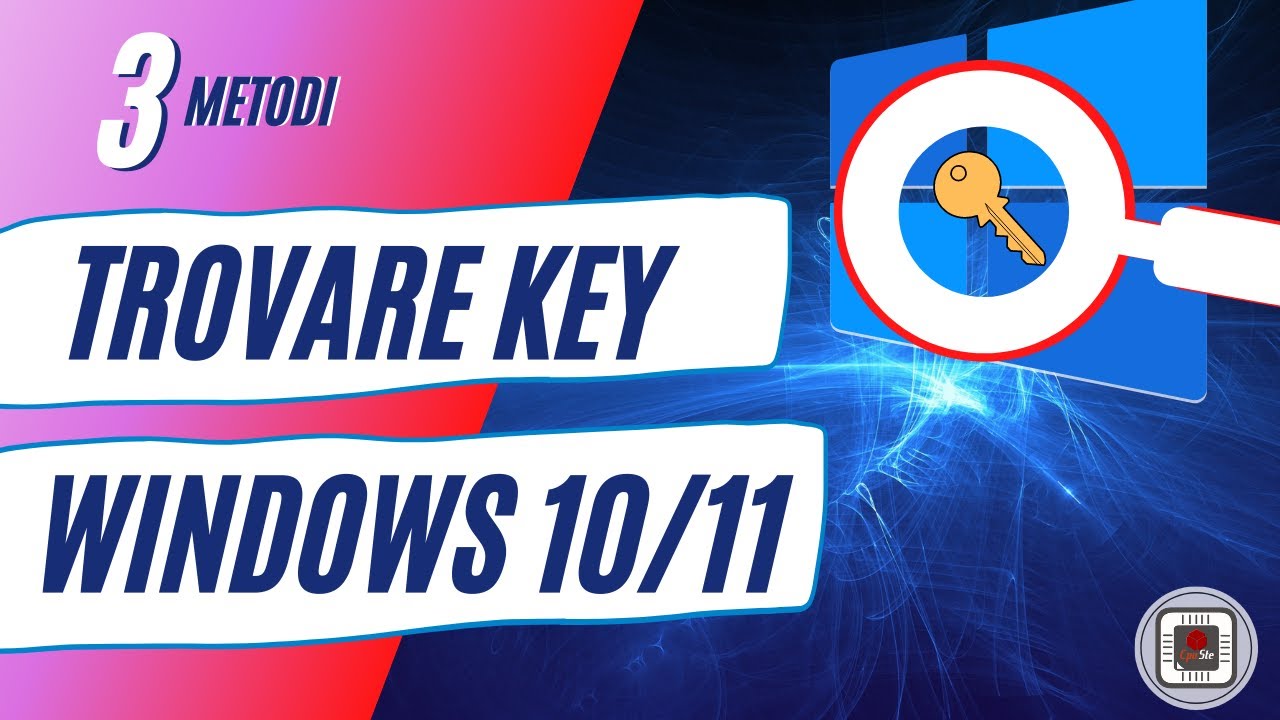 Come trovare key windows 10/11 velocemente.