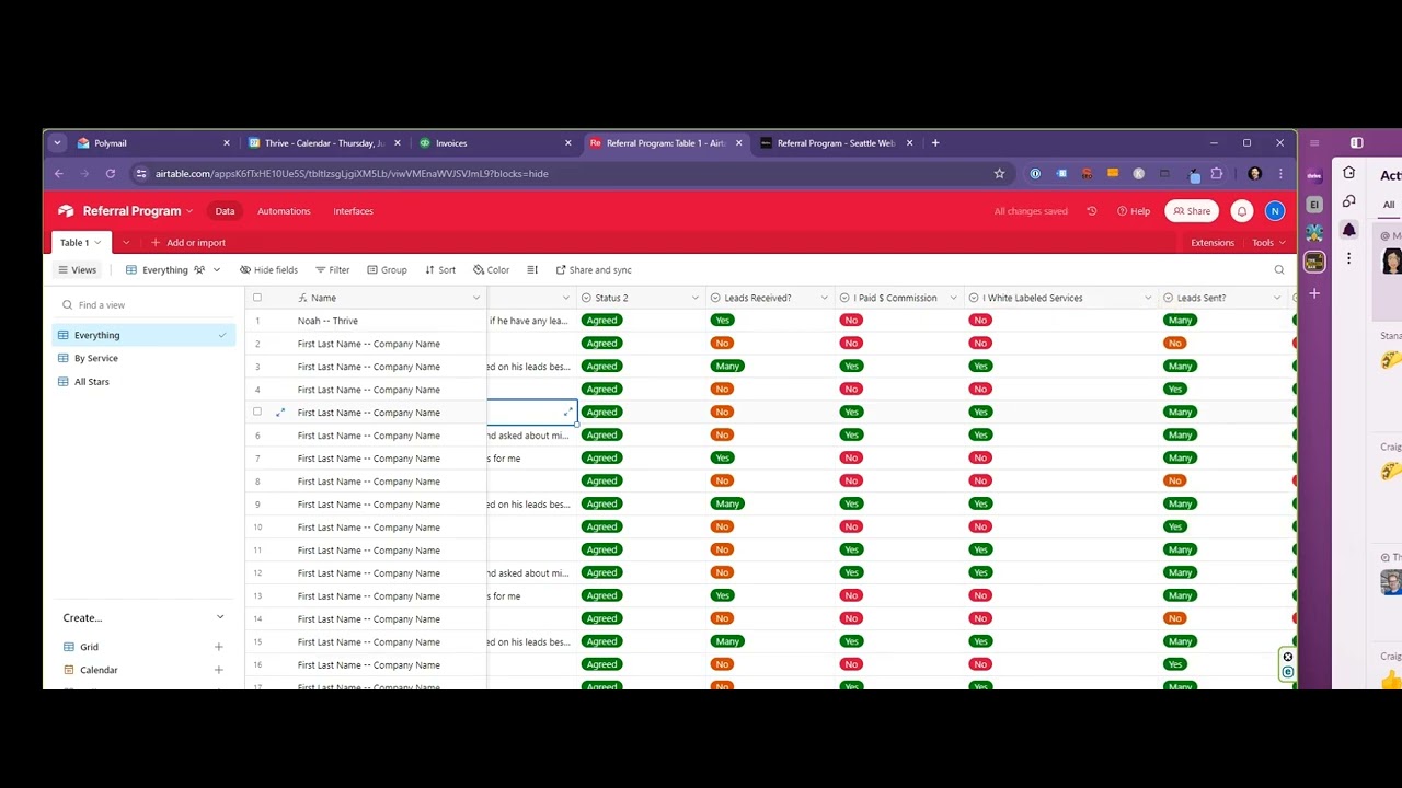Referral Tracking in Airtable