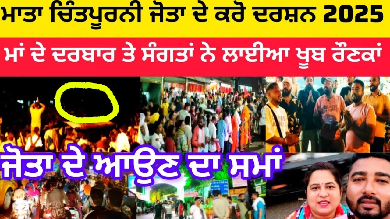 ਮਾਤਾ ਚਿੰਤਪੂਰਨੀ ਜੋਤਾ ਦੇ ਕਰੋ ਦਰਸ਼ਨ 2025 | ਮਾਂ ਦੇ ਦਰਬਾਰ ਤੇ ਸੰਗਤਾਂ ਨੇ ਲਾਈਆ ਖੂਬ ਰੌਣਕਾਂ 