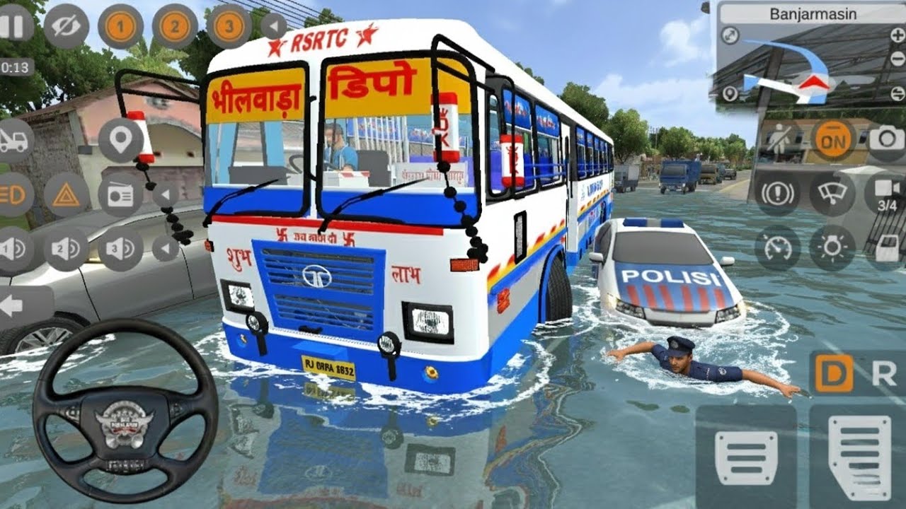Rajasthan Roadways Bus Mod:Long Distance Journey with Ultra Realistic Graphics BUSSID IndianGameplay