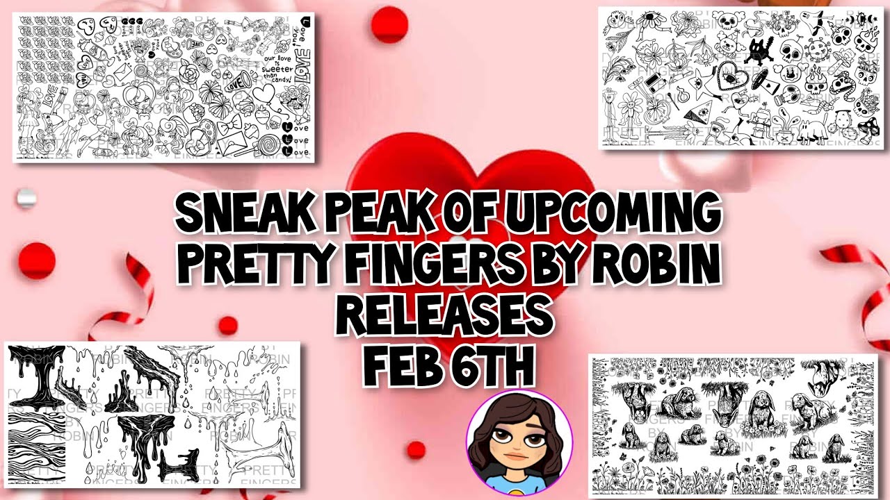 Sneak Peak of Upcoming Pretty Fingers By Robin Plates Feb 6th  / Bunnies Magnet 🐰