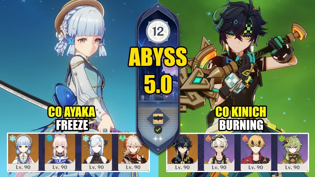 C0 Ayaka Freeze & C0 Kinich Burning | Spiral Abyss 5.0 | Genshin Impact 【原神】