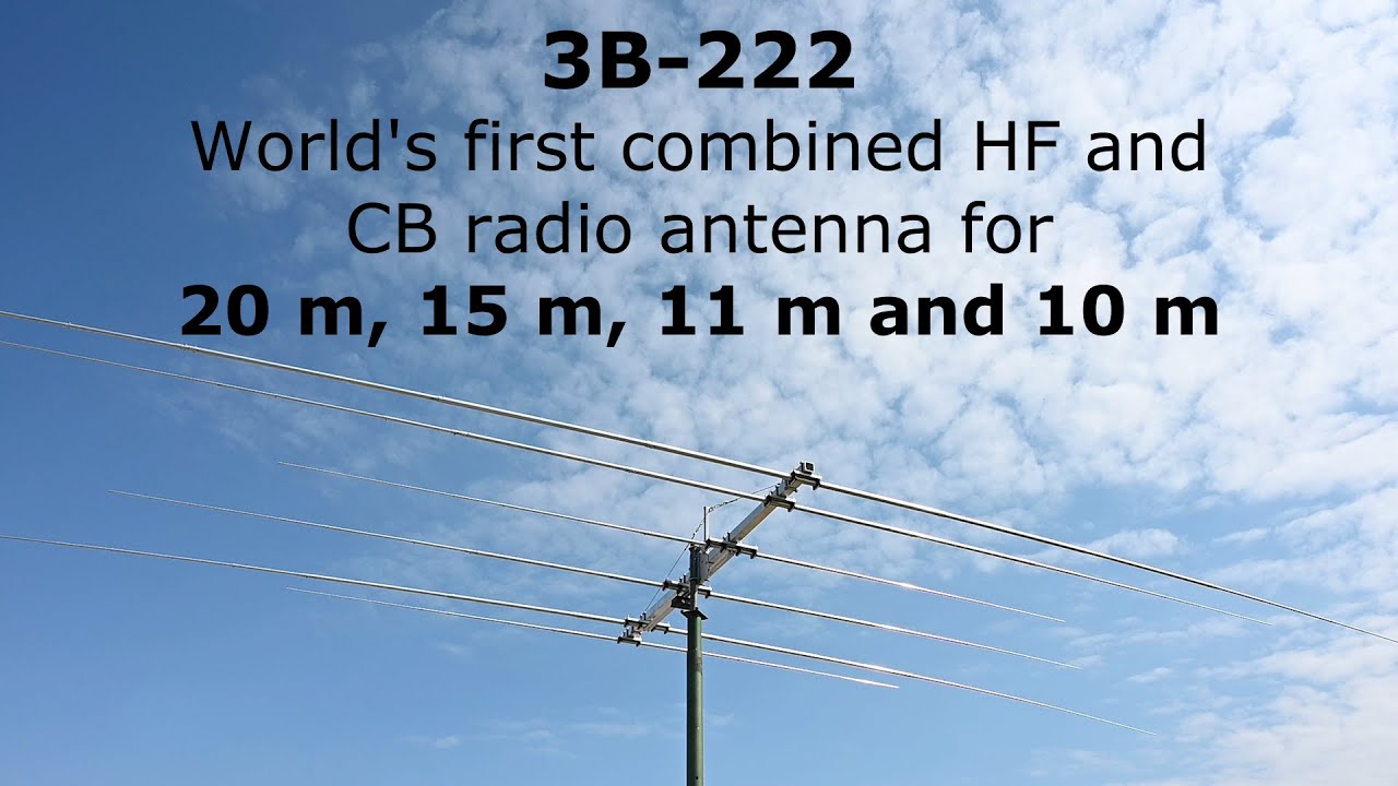 Tri-band 6 element HF Upper Bands and CB Radio Yagi Antenna 3B-222
