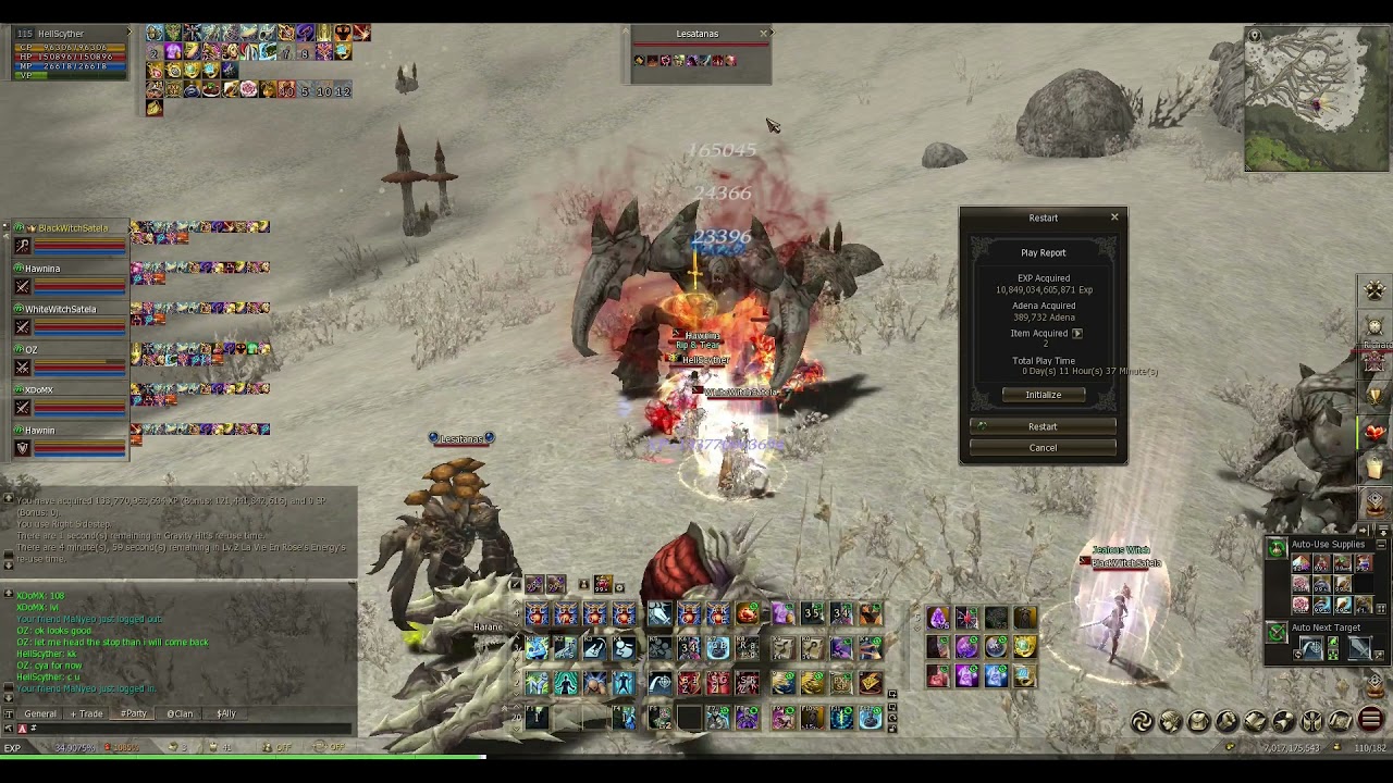 Lineage 2 Chronos Double Evis farm during XP event 2021-12-16