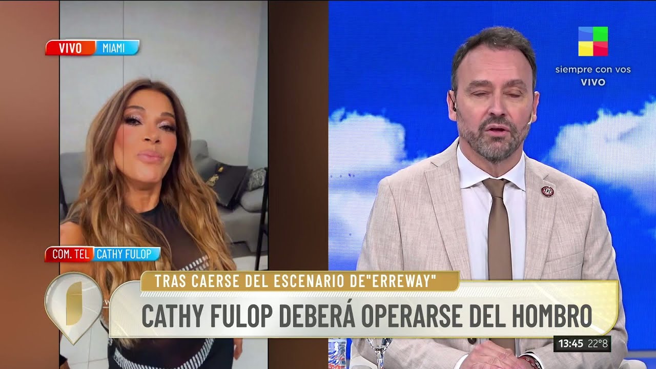 🔴 CATHY FULOP DEBER&Aacute; OPERARSE DEL HOMBRO DESPU&Eacute;S DE LA CA&Iacute;DA EN EL ESCENARIO DE 