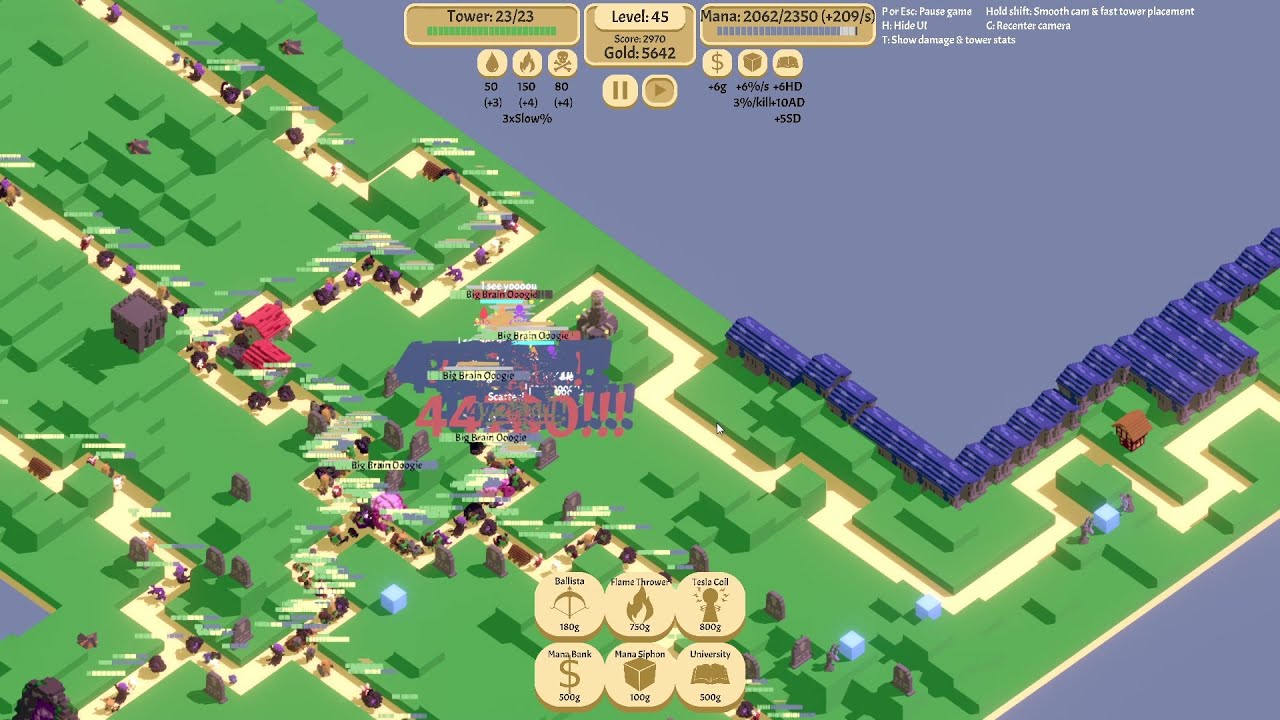 Rogue Tower - Triple Defense with x5 enemies
