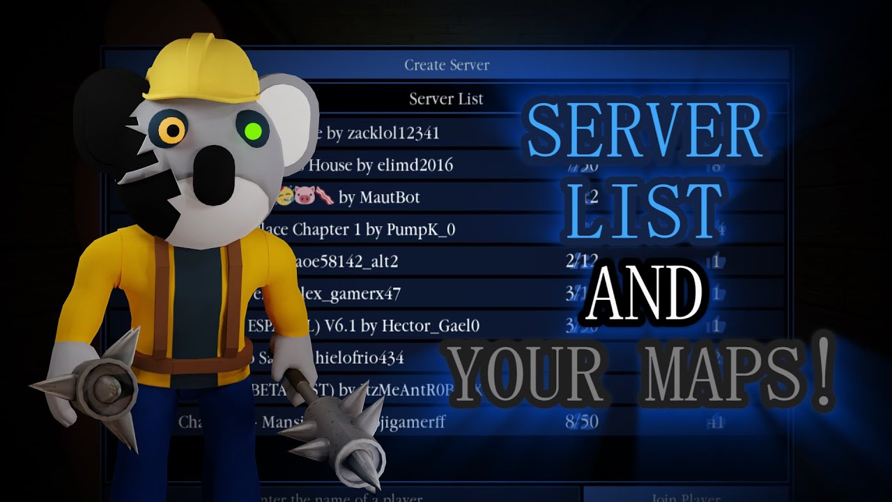 The Server List AND your Maps! | Roblox: Piggy Build Mode