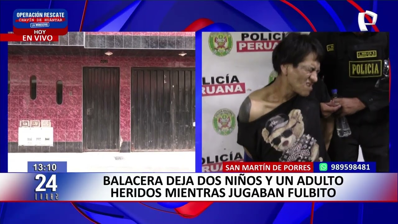 Dos menores heridos tras balacera en San Martín de Porres