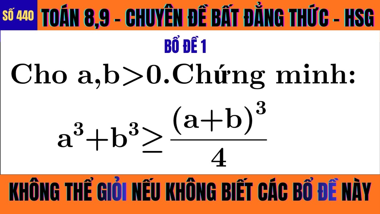 Bất Đẳng Thức Lớp 8,9 Cực Hay – 90% Học Sinh Không Nhận Ra Cách Chứng Minh  Toán Thầy Thắng