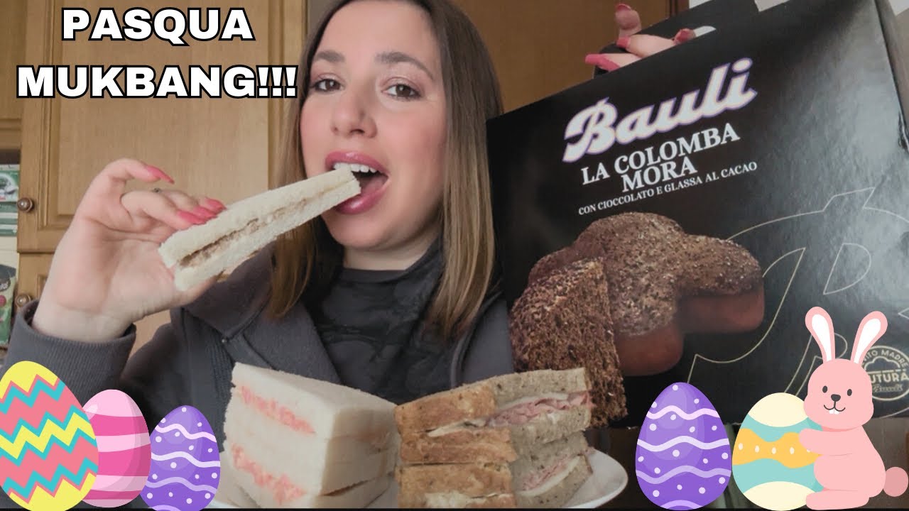 MUKBANG PIC NIC DI PASQUA!!! • TRAMEZZINI e COLOMBA MORA BAULI 🐣