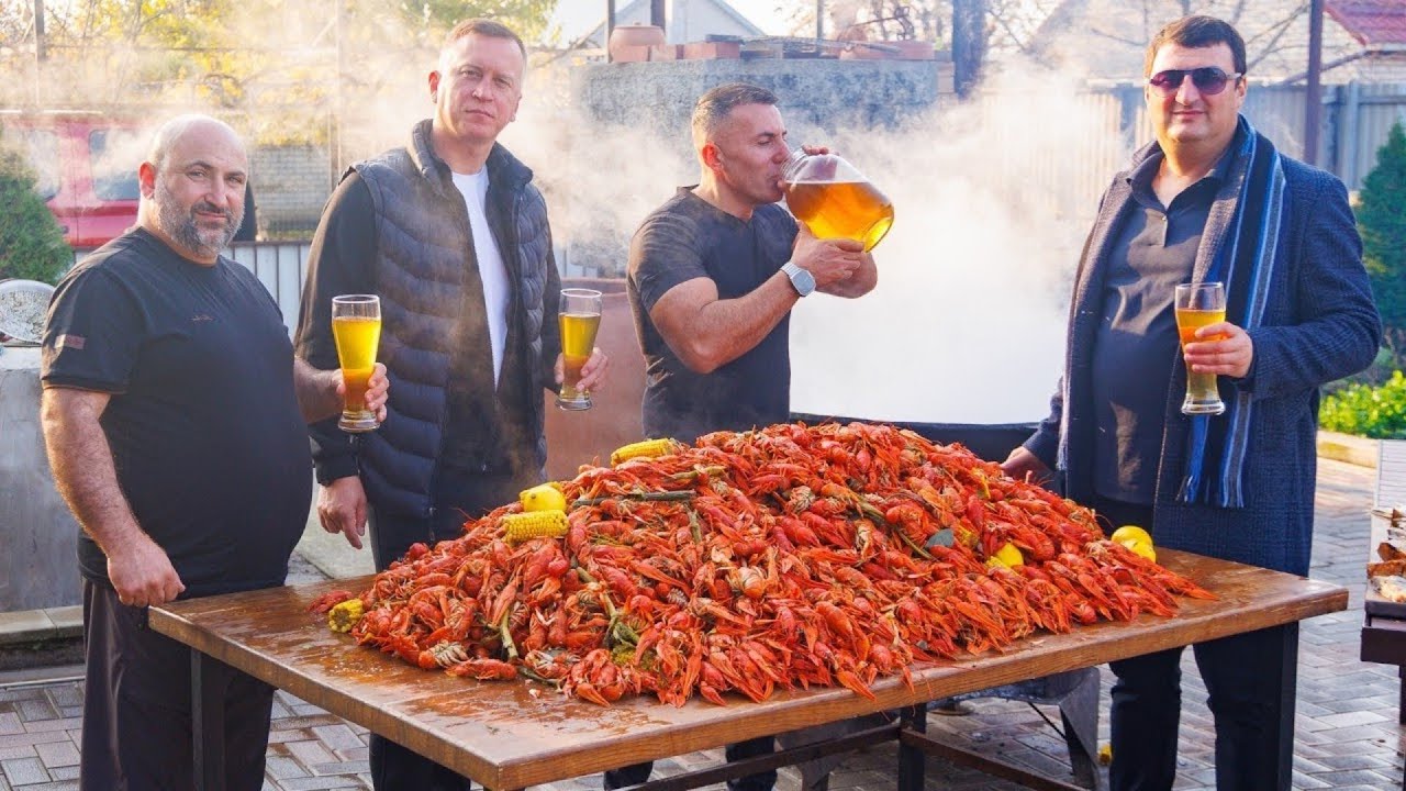 How Did We Cook 70 KG of CRAYFISH on the BBQ? 🦞 Tons of Beer and Maximum Fun🍺by GEORGY KAVKAZ