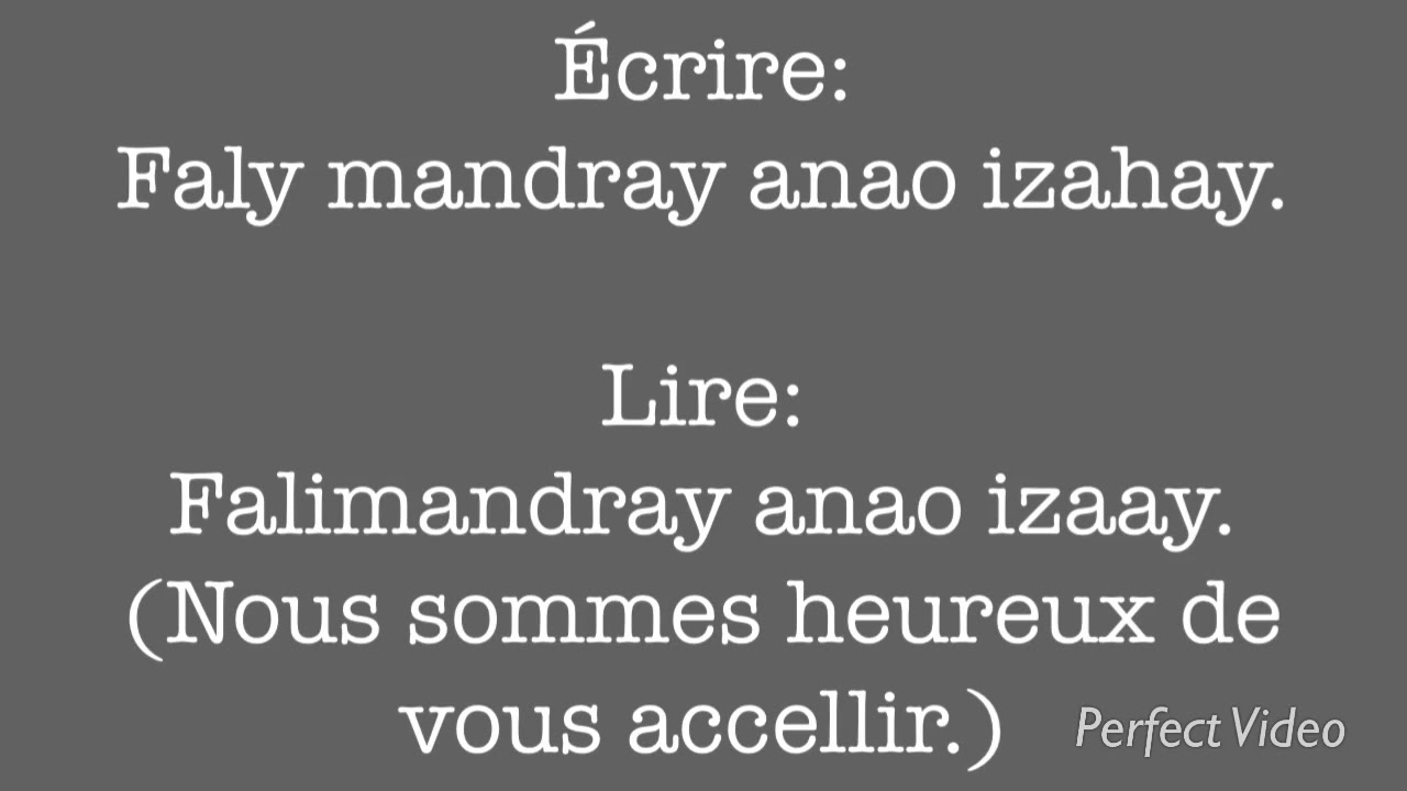 Apprendre à parler rapidement le Malgache partie 17