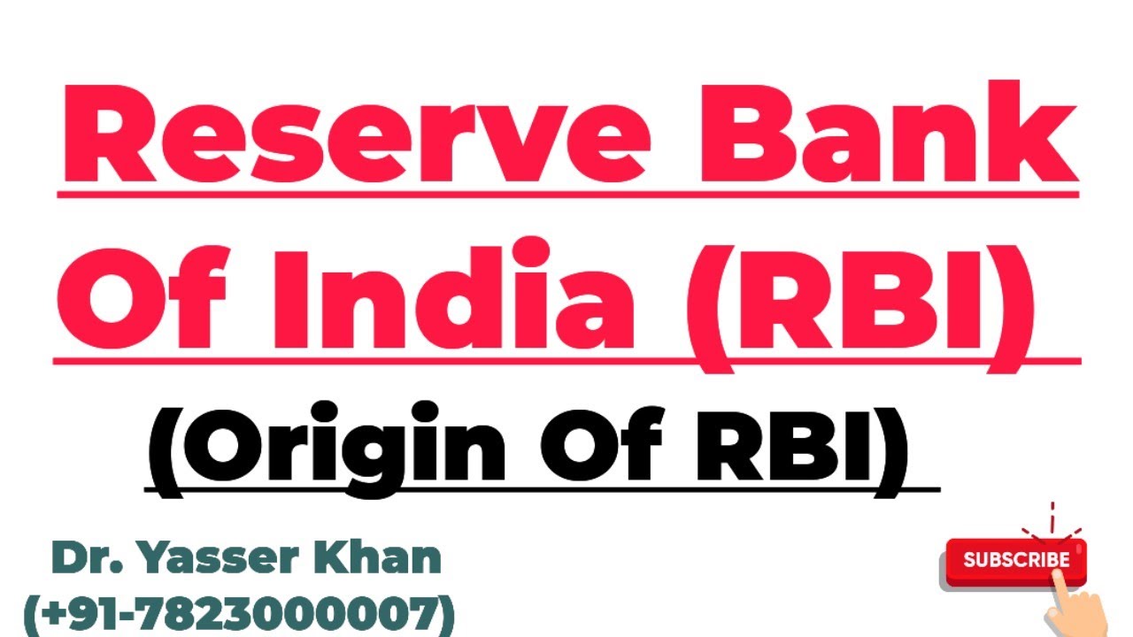 Reserve Bank Of India | RBI | Origin Of RBI | Origin Of Reserve Bank Of India | Central Bank