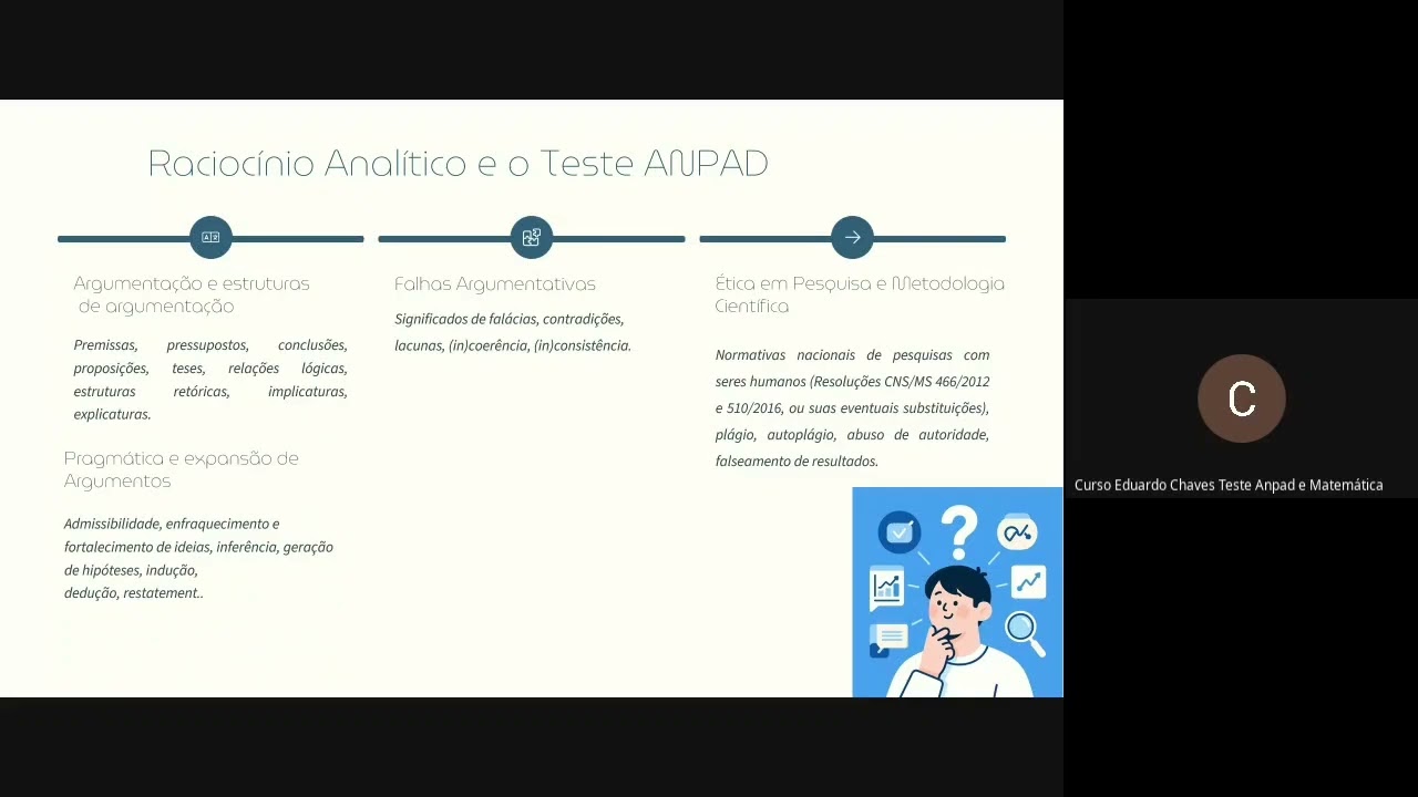 Teste Anpad e IA Curso Eduardo Chaves - Aula 01 RA - Fev 2026 - O show do Analitico!!