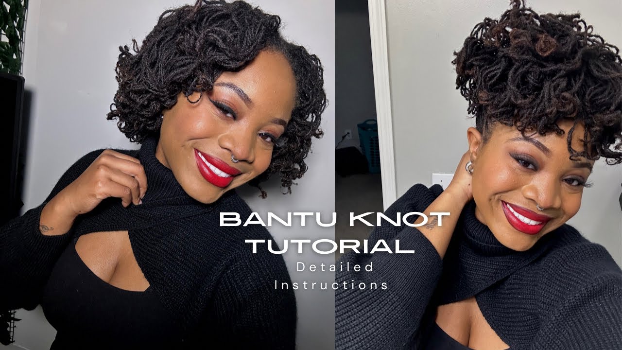 Quick and Easy Loose Curls for Locs via Bantu knot Method