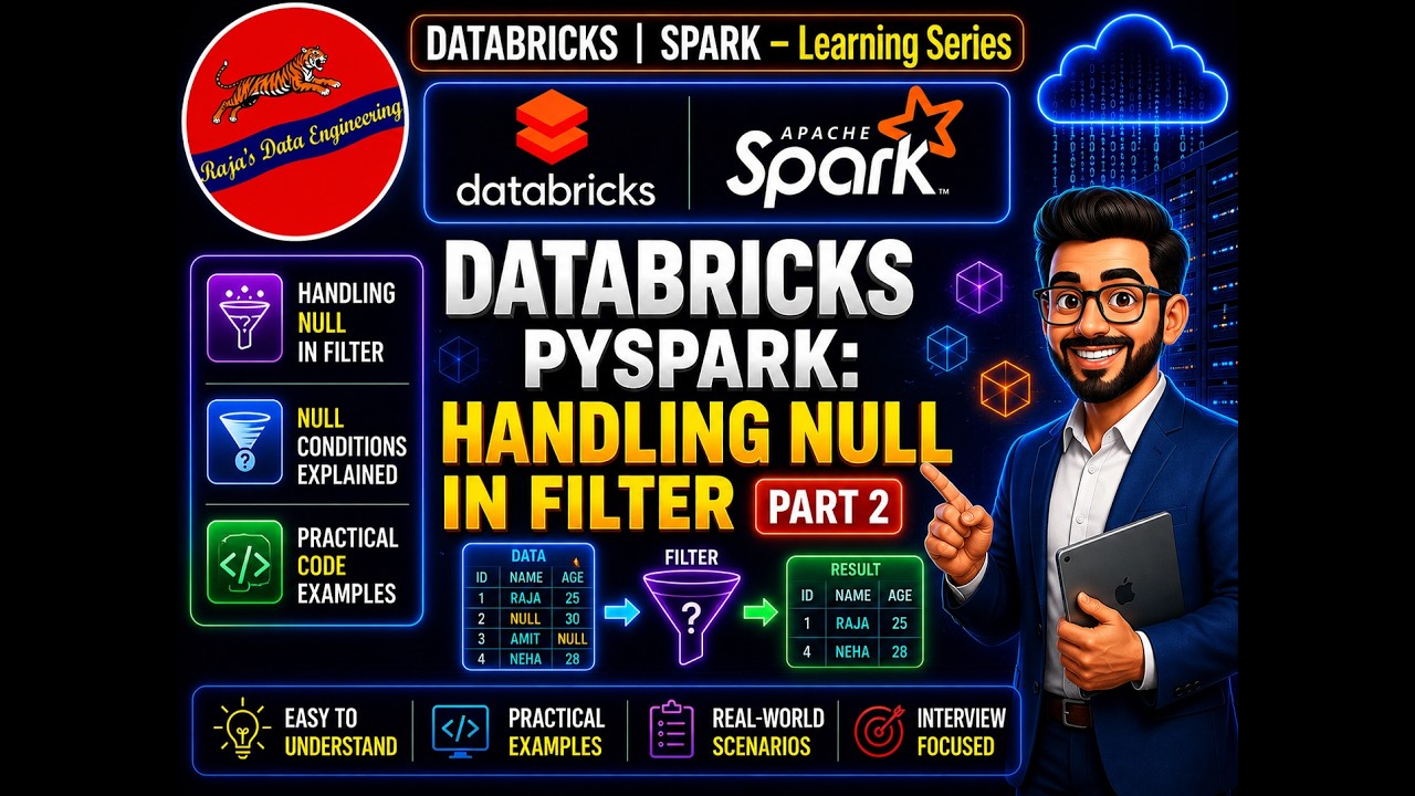 32. Databricks| Pyspark| Handling Null Part 2