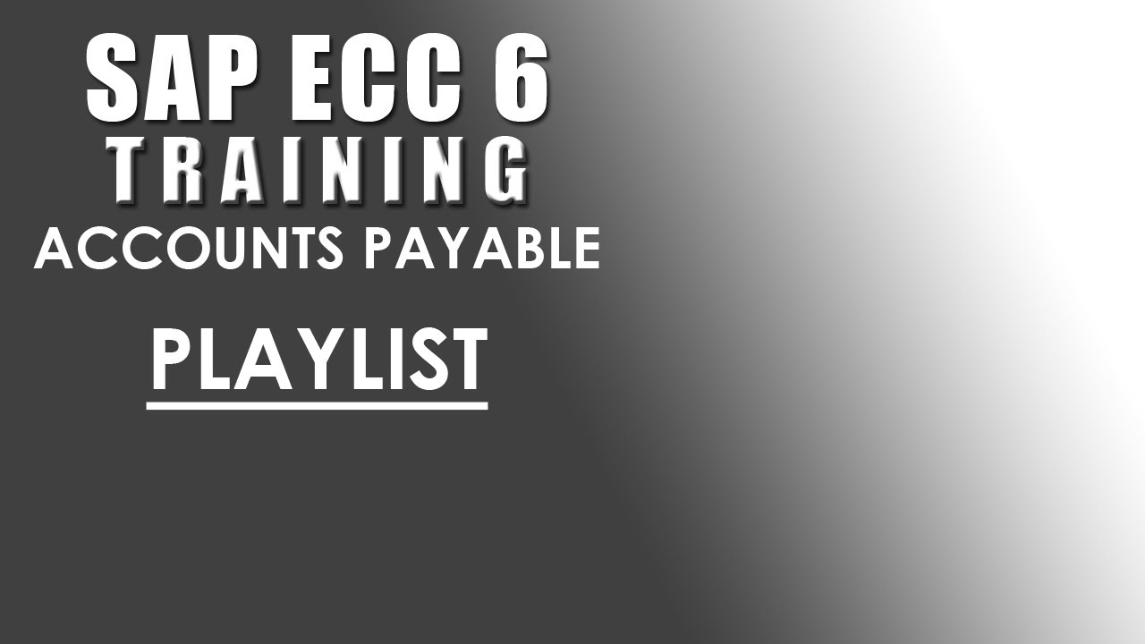 SAP ECC6 &mdash; Кредиторская задолженность &mdash; Обзор плейлиста